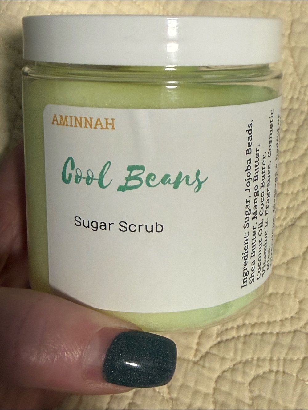 Aminnah “Cool Beans” Sugar Scrub! Smells Amazing! 🤩
